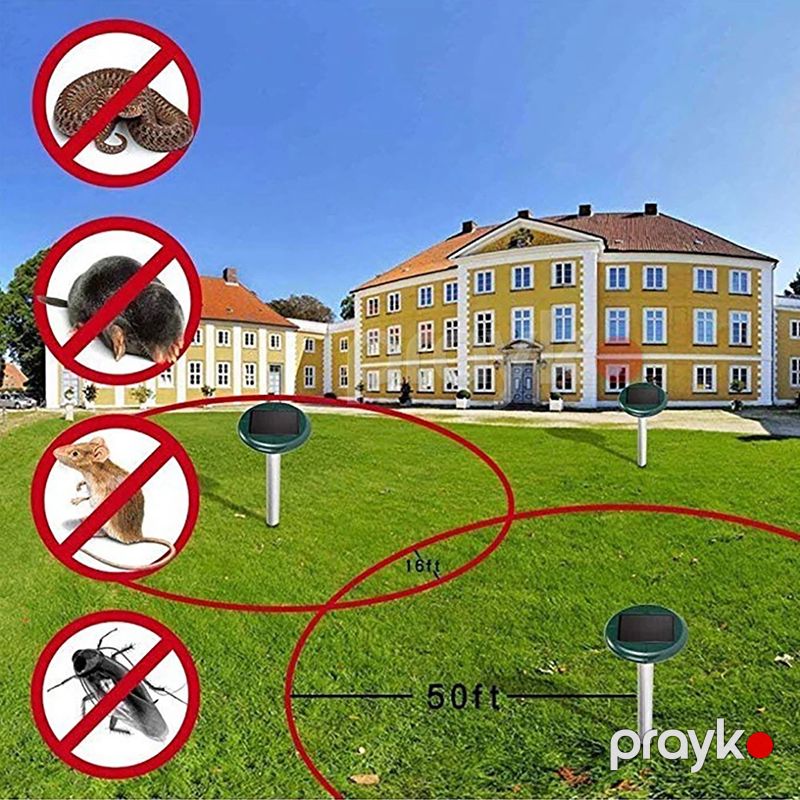 Bağça Üçün Günəş Enerjisiylə Çalışa Bilən Heyvanlardan Qoruyucu Gopher Vole Ultrasonik Zərərverici Qovucusu — Mallar, Bakı (6)