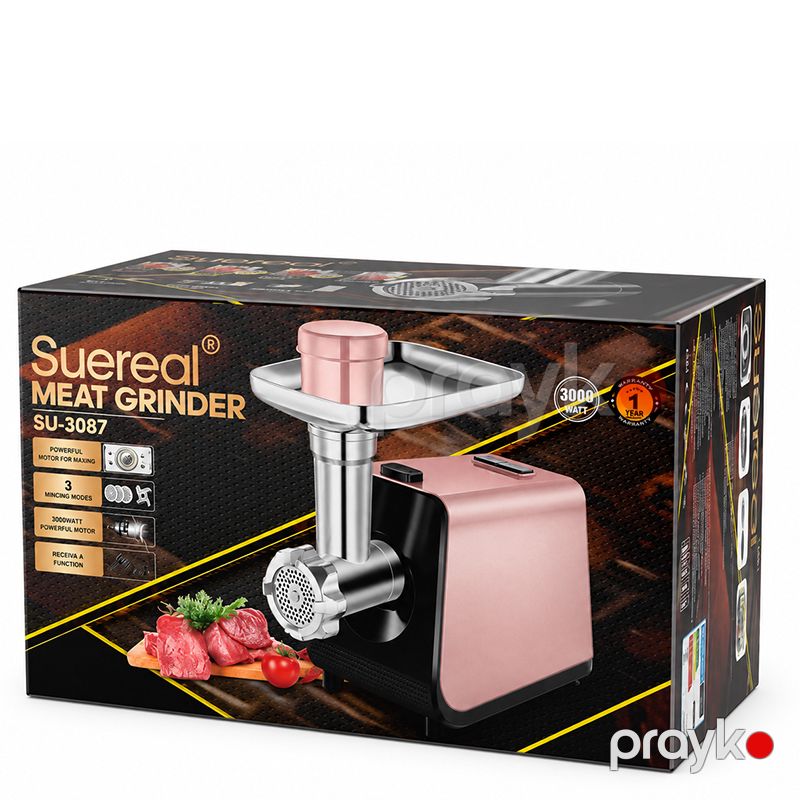 Ətçəkən maşın Suereal SU-087 Elektrikli Ətçəkən 3000W güclü ət çəkən maşını — Digər mətbəx texnikası, Bakı (2)