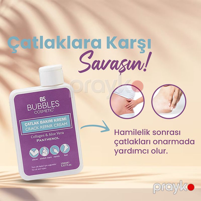 Bütün Bədən İstifadəsi Üçün Uygun Çatlara Qarşı Bitki Mənşəli Bs Bubbles Kosmetik Krem ​​150ml — Gözəllik və səhiyyə, Bakı (3)