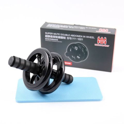Press Çarxı Super Səssiz İki Təkərli Abdominal Məşq Roller — Fitness və İdman Avadanlıqları