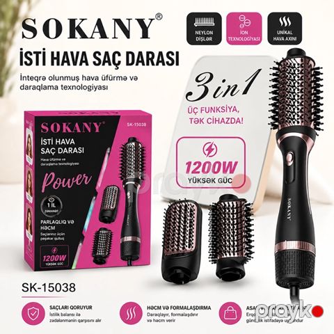 Sokany SK-15038 3-ü 1 Arada Fırça Feni — Bakı