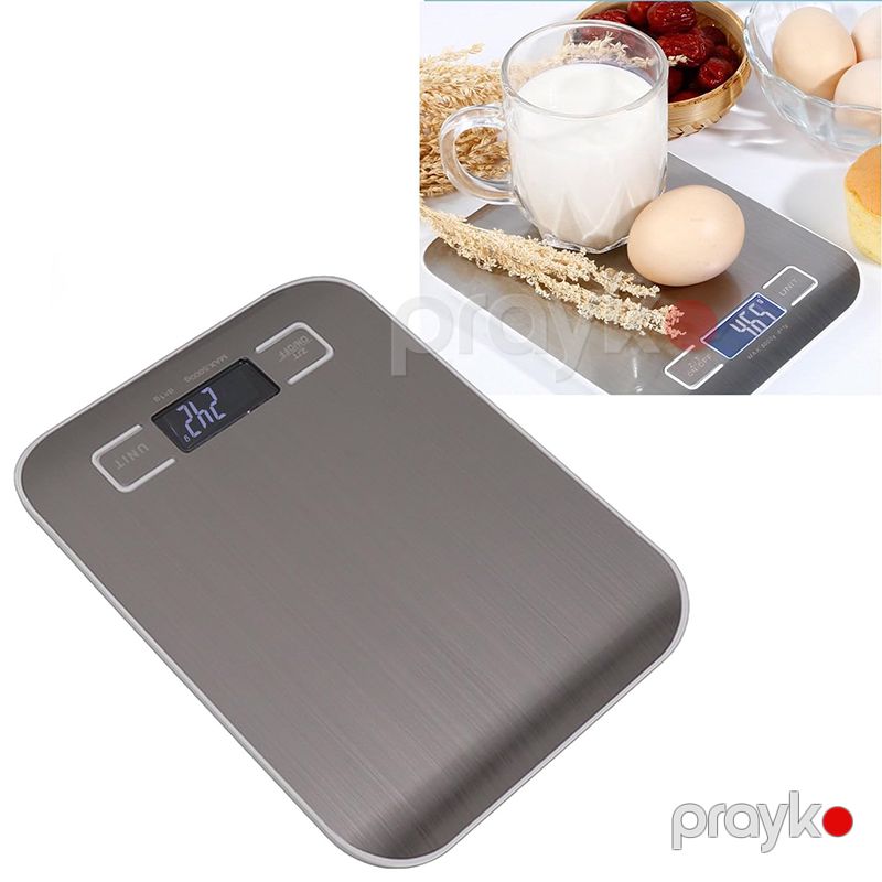 DSP Mətbəx Tərəzisi 1Kg-5 kq Gümüş Reqemsal LED Ekran Mətbəx Tərərzisi Paslanmayan Polad Protativ Tərəzi — Tərəzi, Bakı (3)