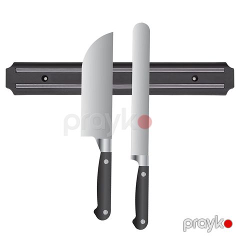 Yüksək Keyfiyyətli Maqnit Bıçaq Tutacağı Divara Montaj Edilən Paslanmayan Polad Metal Bıçaq Rafı 33-55 sm — Bakı
