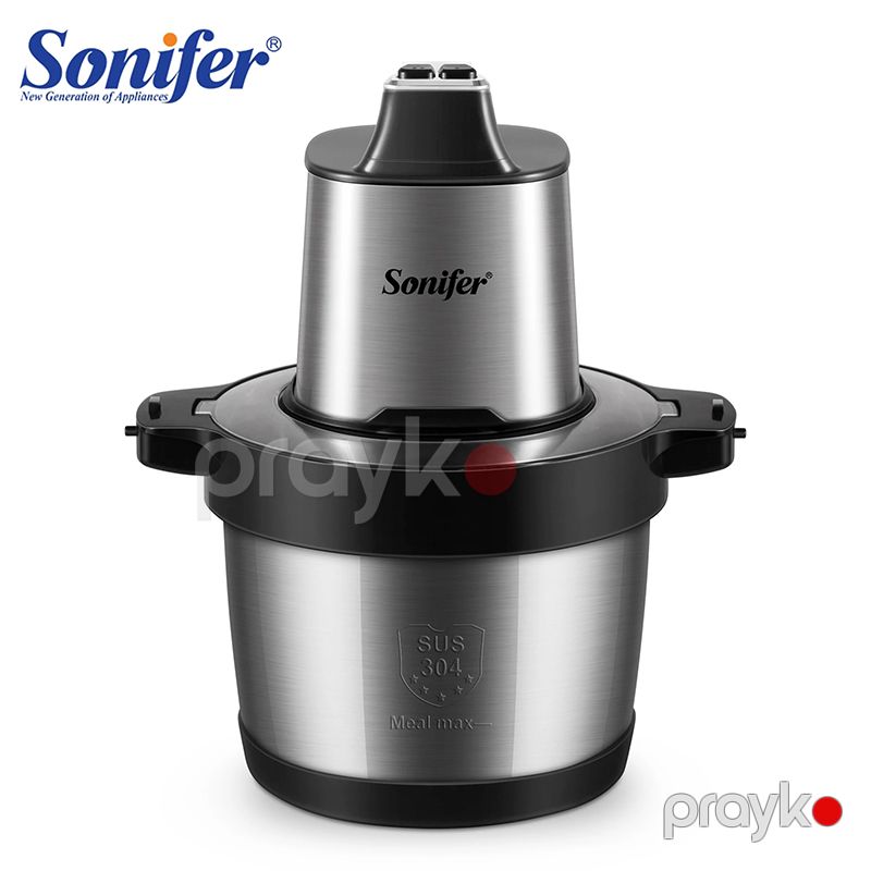 Sonifer SF-8105 Böyük ölçülü paslanmayan polad qida doğrayıcısı çoxfunksiyalı elektrikli 6 litrlik Qida Doğrayıcısı 1000w — Blenderlər, xırdalayanlar və mikserlər, Bakı (2)