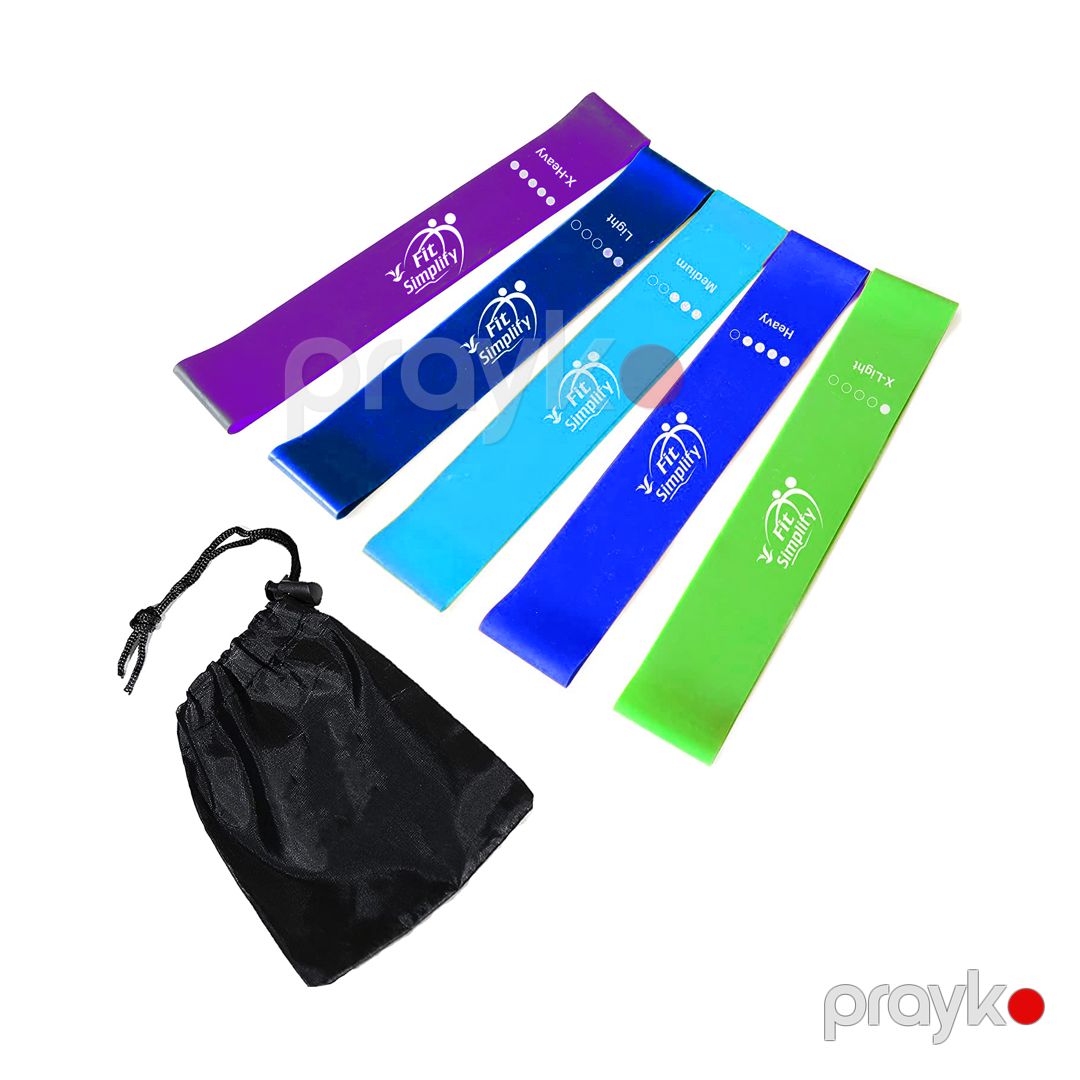 Fit Simplify Ayaq Jqutu 5 li Set kollar, göğüs, karın, glutes ve bacaklar için 5 li Fit Simplify Egzersiz Bantları — İdman, hobi, istirahət, Bakı (4)