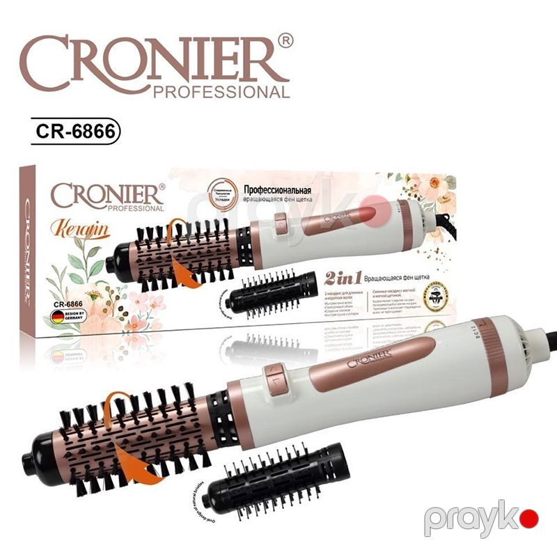 Cronıer CR-6866 Saç Şəkilləndirici Fen Saç Quruducu Fen Daraqlı Fen Hava Feni 800W — Fən, Bakı (6)