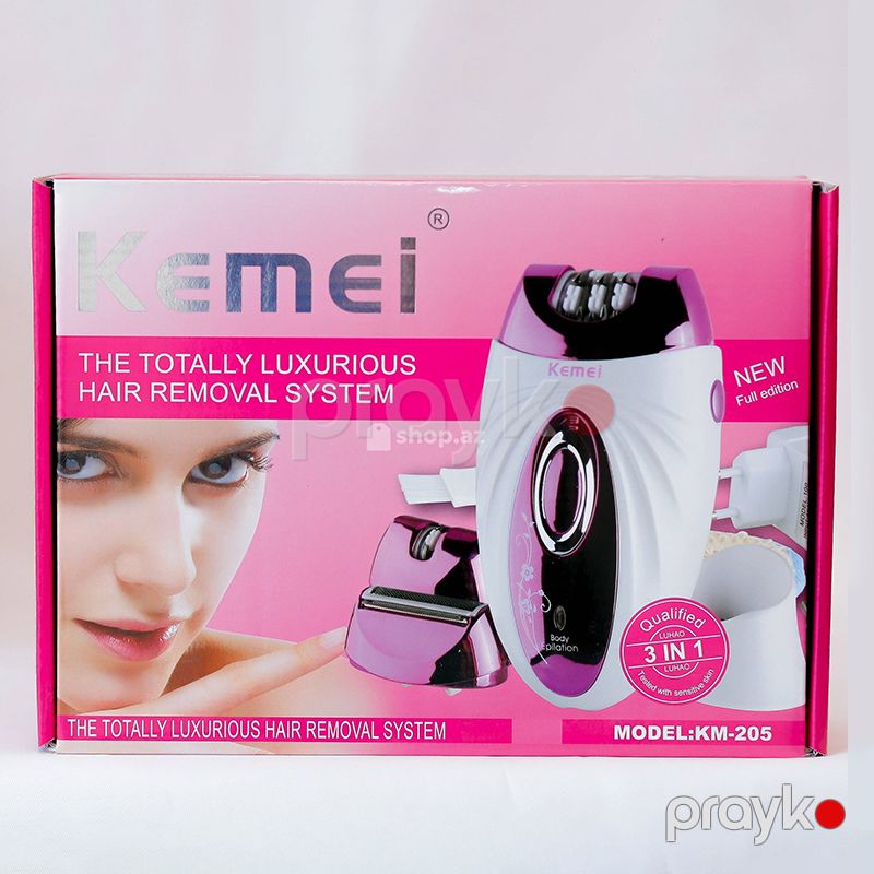 Kemei KM 205 Qadınlar Üçün Elektrikli Epilator Çoxfunksiyalı Hamar Elektrikli Simsiz Epilyasiya Cihazı Bədən Üz Epilyatoru — Usturalar, trimmerler və epilyatorlar, Bakı (7)
