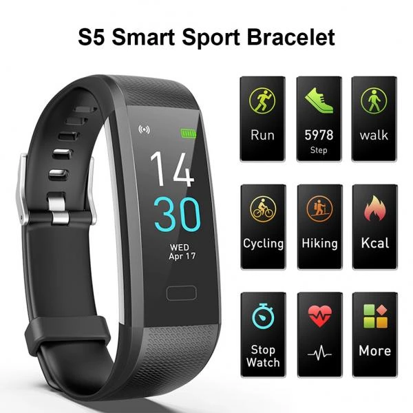 S5 Ağıllı saat - Android və iOS platformasında fitnes qolbaq — Elektronika, Bakı (6)