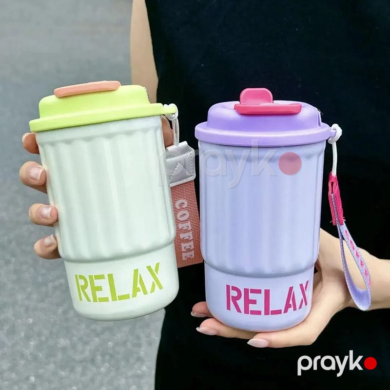 Termos 450ml Paslanmayan Polad Bottle Vakuum Rolex Termos Qəhvə Çay Su Termosu səyahət üçün fincan — Termos və termoş, Bakı (2)