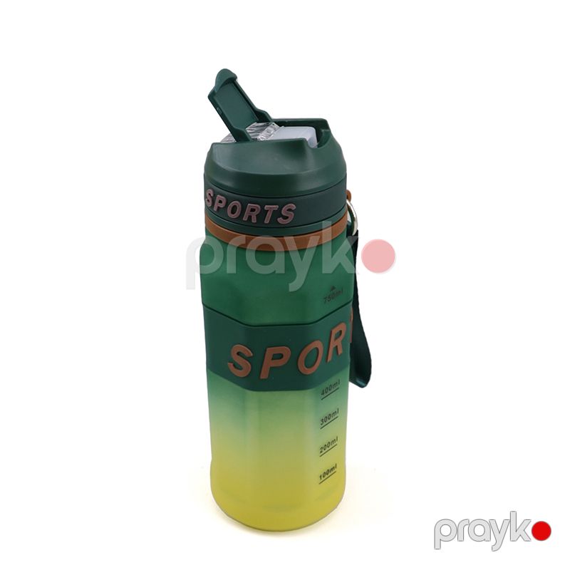 Sızdırmaz BPA-sız Rengli Su Şüşəsi Plastik Düşərgə, Velosiped Su Qabı 750 ml — Termos və termoş, Bakı (2)