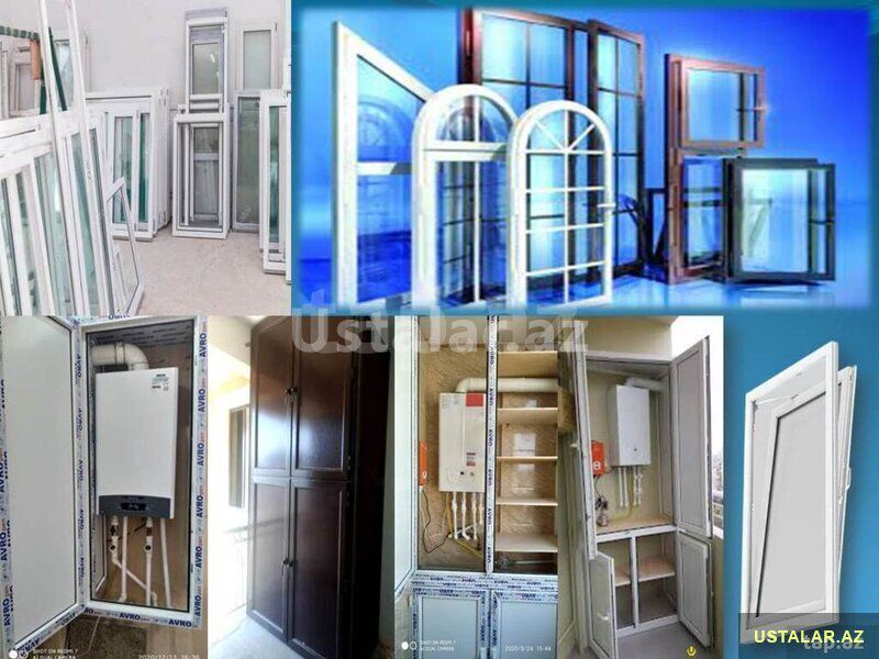 Plastik qapı və pəncərə — Pəncərələr, qapılar, balkonlar, Bakı (2)