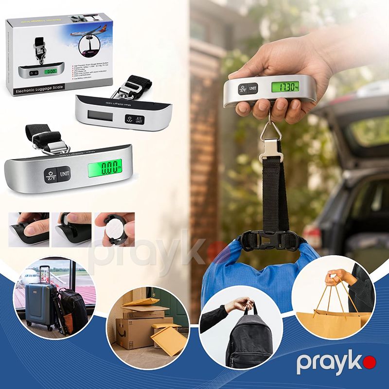 Rəqəmsal Baqaj Çəki Tərəzisi Səyahət üçün portativ işıqlı LED çəki tərəzisi 50KG/110LB Baqaj Tərəzisi — Ev texnikası, Bakı (4)