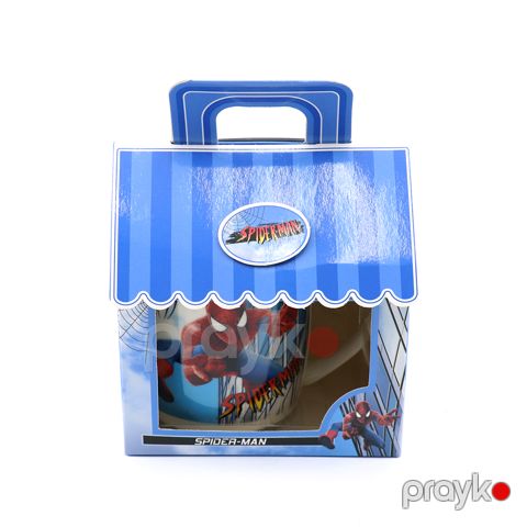 Cizgi Filmi Personajı Hörümçək Adam (Spider Man) 400ml Keramika Fincan Hədiyyəlik Qutuda — Bakı