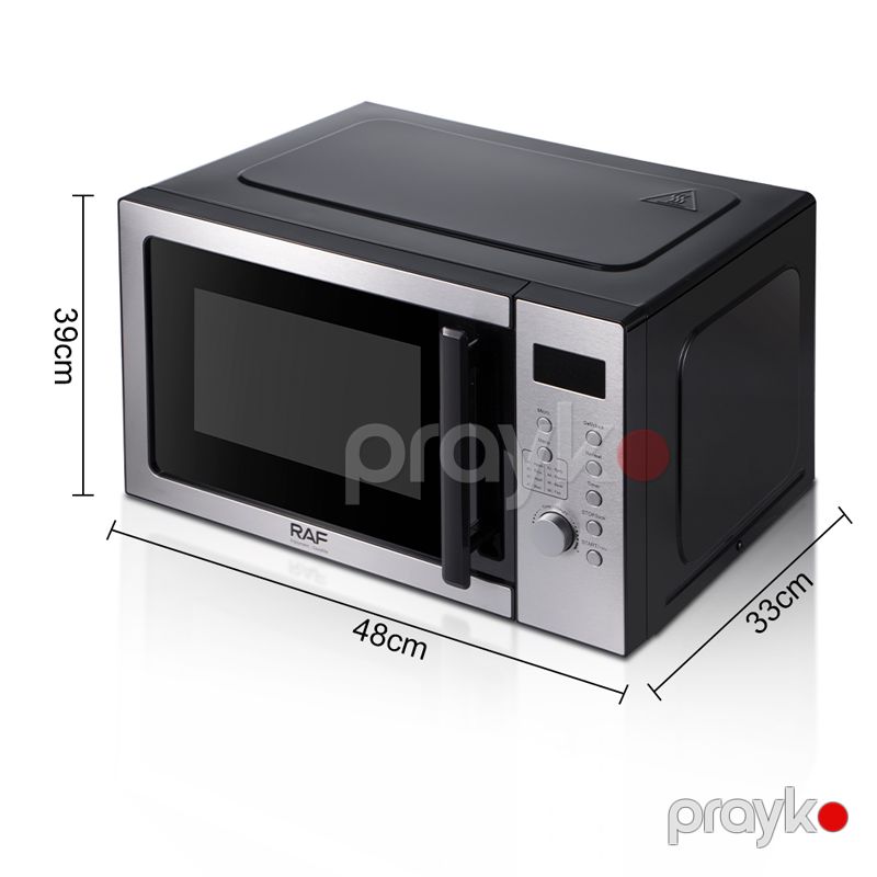 RAF R.8010 - Mikrodalğalı Soba, Gümüşü, 850W Güc, 25 Litr, Mexaniki İdarəetmə, Tez Qızdırma — Mikrodalğalı sobalar, Bakı (4)
