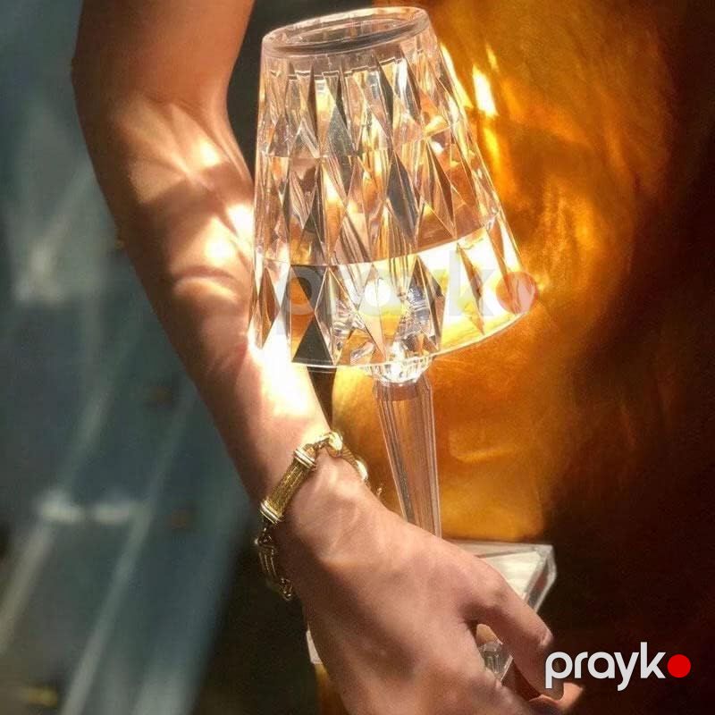 Dekorativ Crystal Masa Lambası LED Hotel Bar Ambient Stol Lampası Böyük Ölçülü Kristal Milad İşığı — Mallar, Bakı (3)