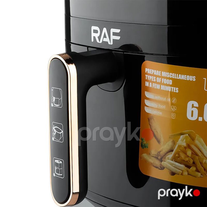 Çoxfunksiyalı RAF Peşəkar Hava Fritözü 6L Böyük Tutuma Malik Tənzimlənməsi Asan LED Displey 1500W Termostat Nəzarəti — Digər mətbəx texnikası, Bakı (3)