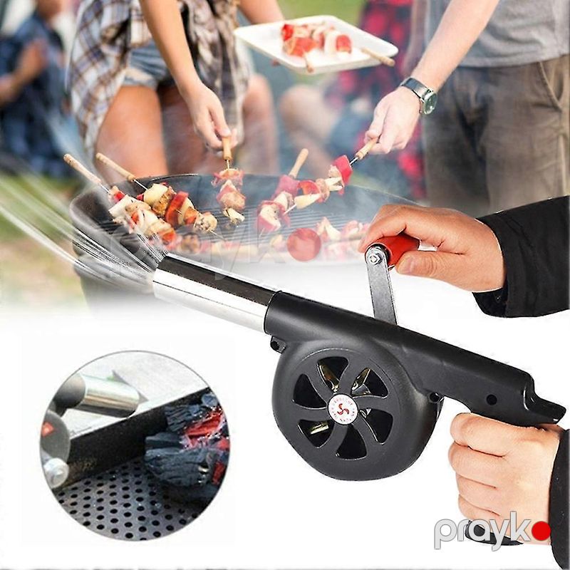 Açıq Havada Bişirmə üçün Barbekü Ventilyatoru Mini Əl Krank Hava Üfleyici — İdman, hobi, istirahət, Bakı (5)