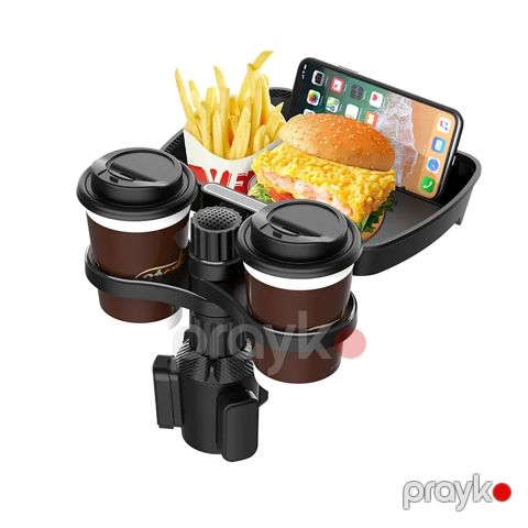 Avtomobil Üçün 360 Dərəcə Fırlanan Yemək İçki Stendi Telefon Qab Stəkan Tutucu — Bakı