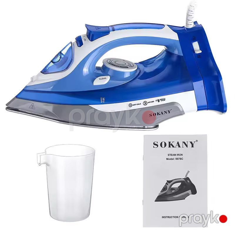 Sokany 8878C Yüksək Keyfiyyətli Buxarlı Ütü Elektrikli 2000W Güclü Buxar Ütüsü — Ev texnikası, Bakı (6)