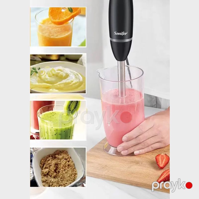 Sonifer SF-8055 Çoxfunksiyalı Əl Blenderi Paslanmaz Polad Əl Blenderi — Blenderlər, xırdalayanlar və mikserlər, Bakı (3)