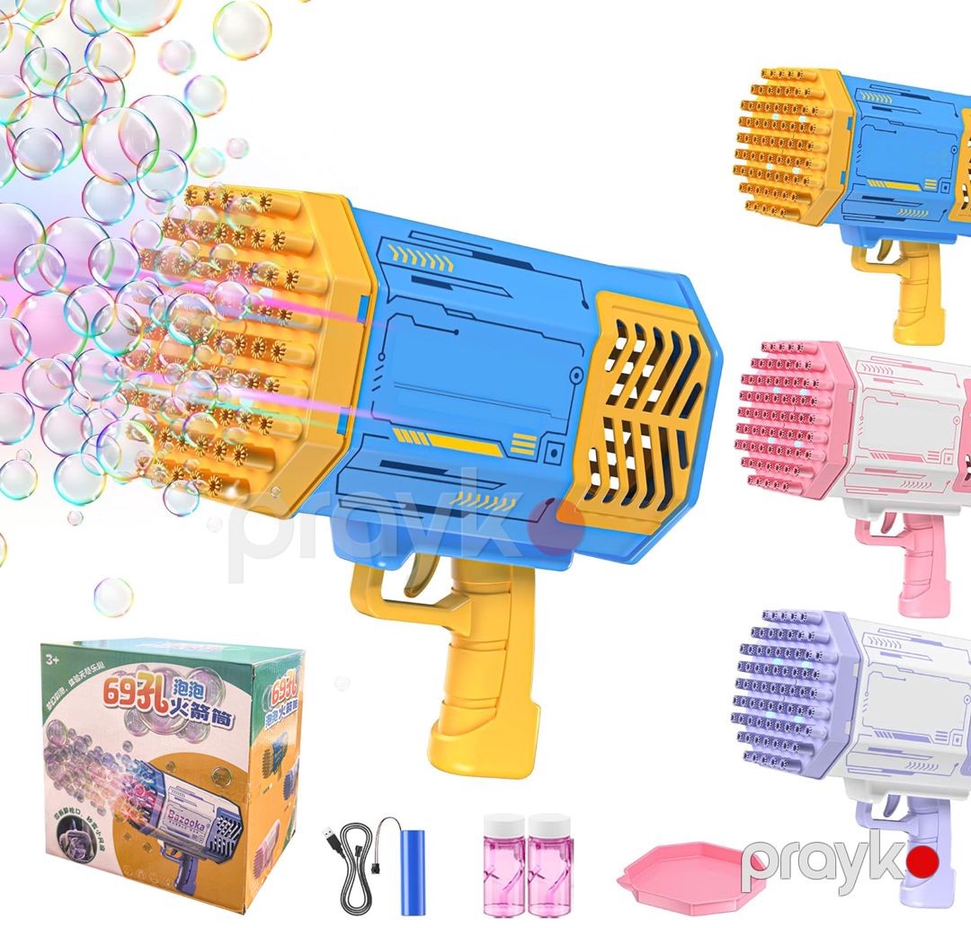 Uşaqlar Üçün Bubble Pulemyot Rəngarəng İşıqlı Baloncuk Silahı Yüksək Sürətli Su Tapançası Bazooka MO-397 — İdman, hobi, istirahət, Bakı (7)