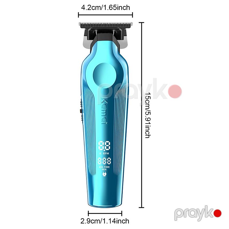 Rəqəmsal Displeyli Peşəkar Timmer Kemei KM-264 LED Kişi Saqqal Qırxan Simsiz Makası — Usturalar, trimmerler və epilyatorlar, Bakı (5)