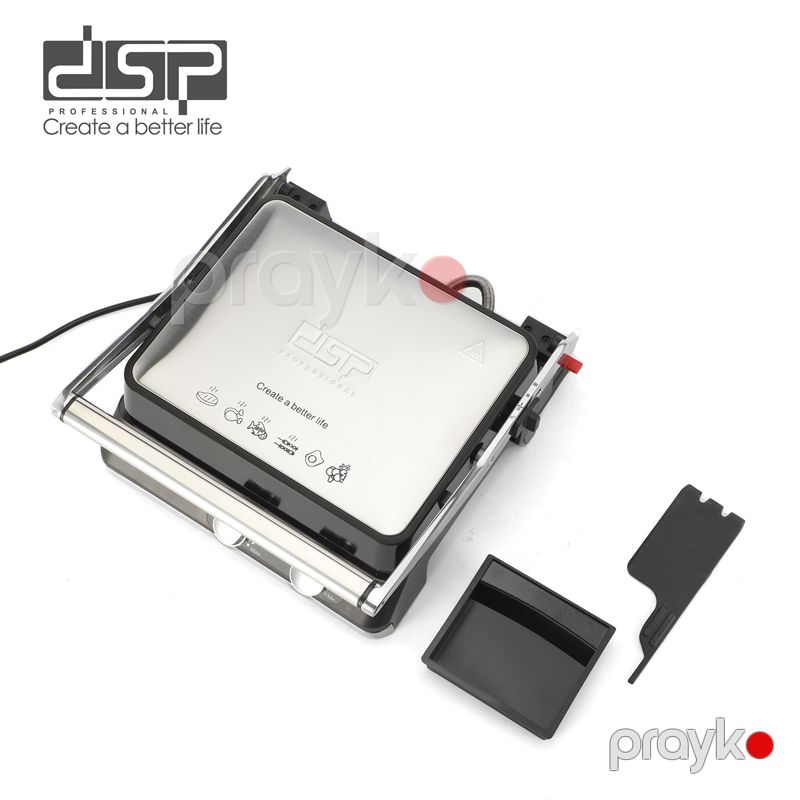 DSP KB 1114 - Toster Elektrik Qril Steyk Tərəvəz və Sendviçlər üçün 2200 Vt Gücündə Paslanmayan Polad — Toster və vaflyasıcı, Bakı (2)