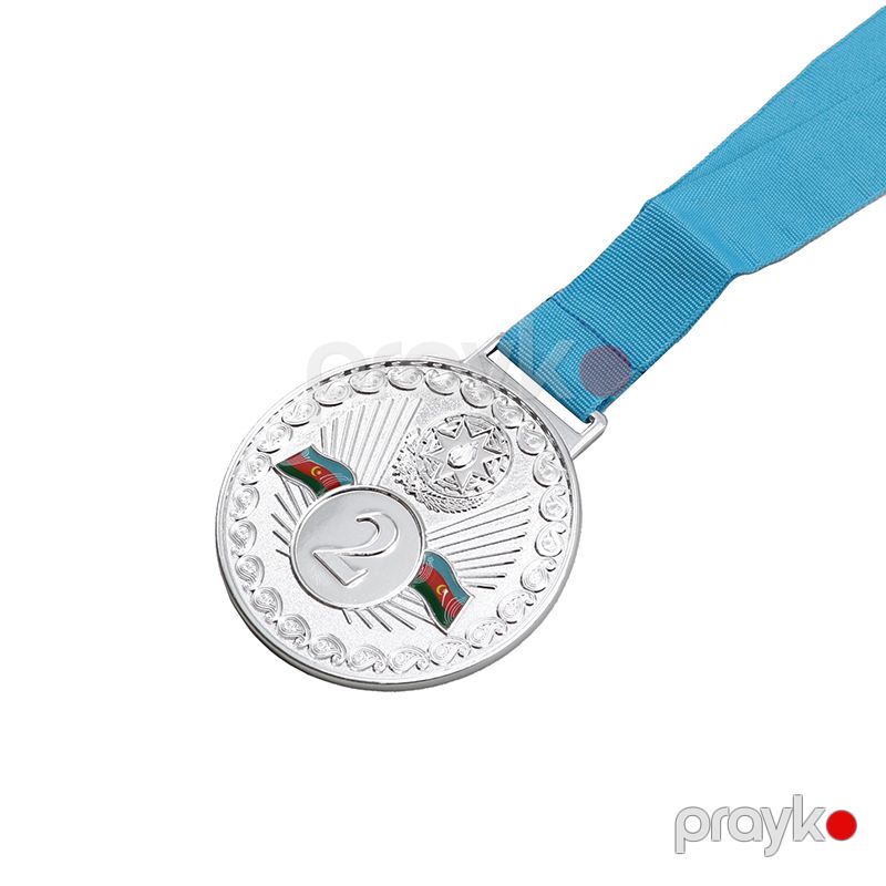 Xüsusi Dizaynda Böyük Ölçülü Medal Mavi Lentli Ağır Medal Qızıl Gümüş Bürüc Yerlər Üzrə Medal — İdman, hobi, istirahət, Bakı (4)