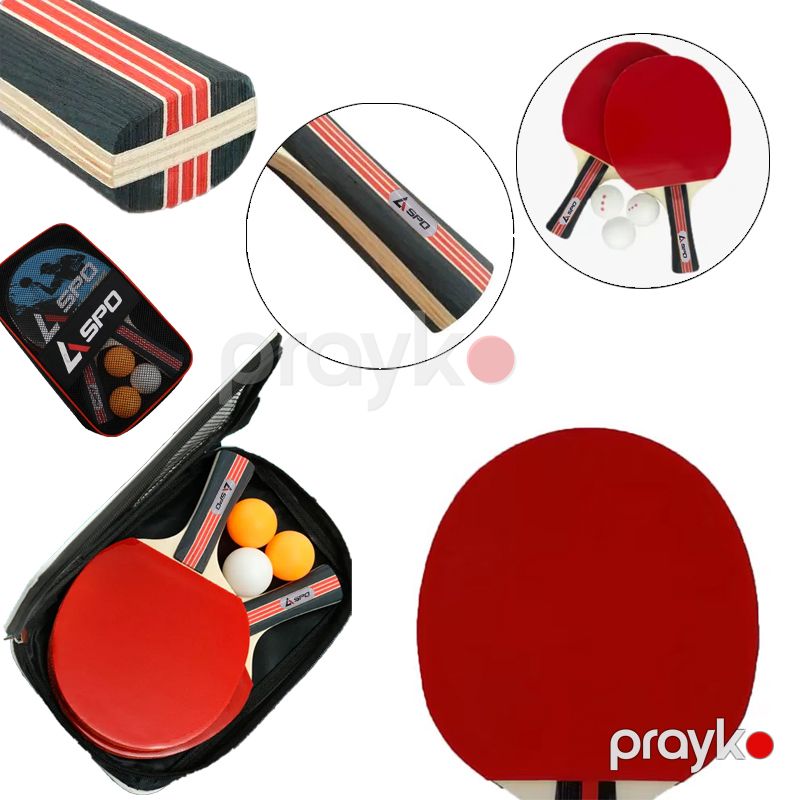 Professional Aspo Stolüstü Tennis Raketkası Xüssusui Dizaynla Hazirlanmış Davamlı Tennis Raketkası Deti 3 Ping Pong Topu — İdman, hobi, istirahət, Bakı (3)