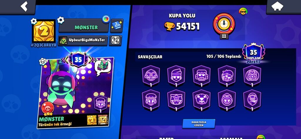 Brawl Stars hesabı – yüksək inkişaflı və zəngin kolleksiya - Kupa — Başqa, Novxanı (2)