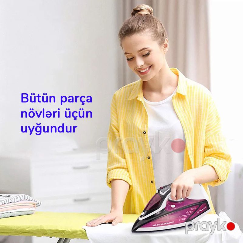 Sokany EL 8888 Yüksək Keyfiyyətli Buxar Ütüsü 2400W Gücə Məxsus Professional Buxar Ütüsü — Ev texnikası, Bakı (6)