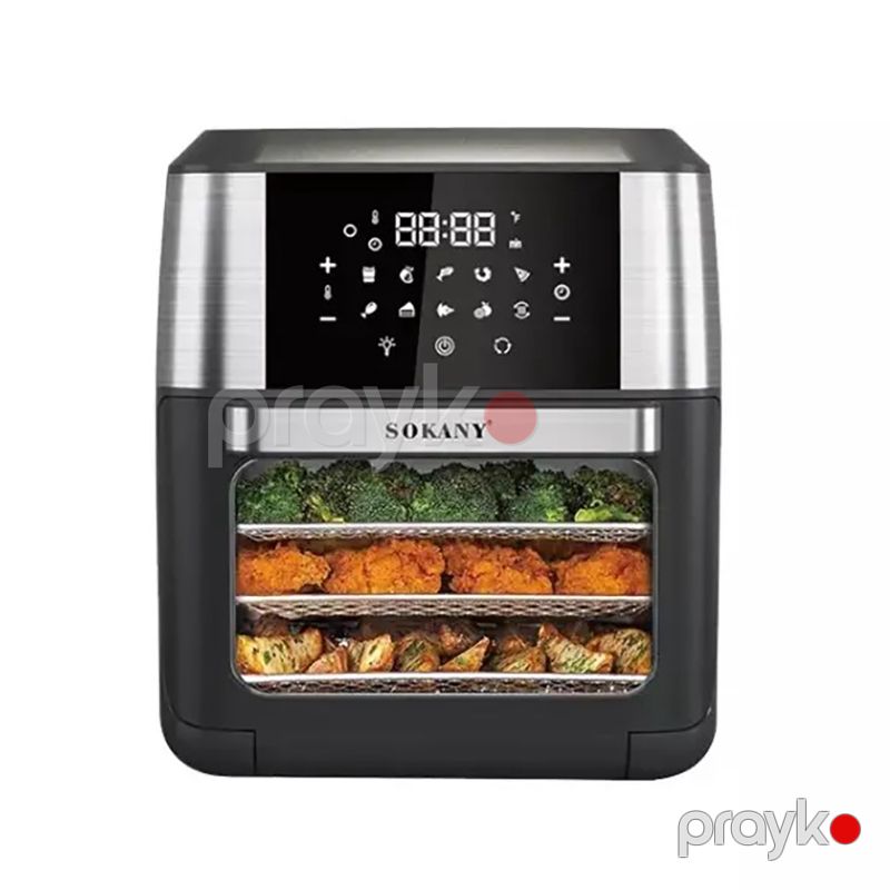Sokany Rəqəmsal 12l Tutumlu Hava Fritöz Yeni Dizaynda 1800W Sensor Ekranlı Menyu Və Yağsız Bişirmə Özəllikli Air Fryer — Digər mətbəx texnikası, Bakı (2)