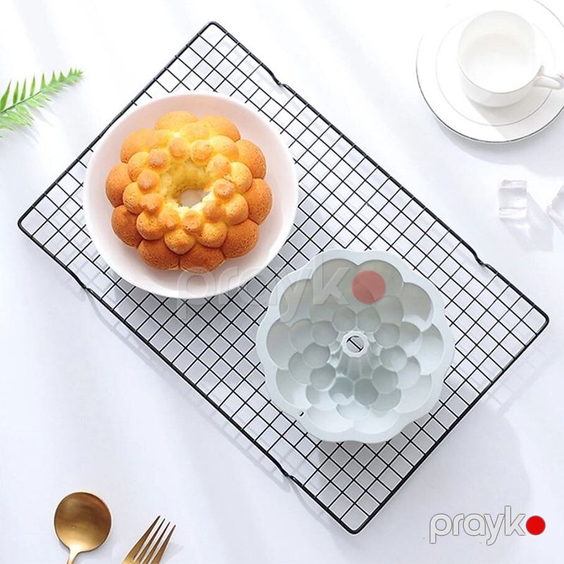 Yüksək Keyfiyyətli Bundt Tort Qabı silikon dəyirmi tort qabı, kiçik qabarcıq dizaynı ilə - tortlar, ponçiklər, jele, pudinq, şokolad bişirmə qəlibi — Qablar və mətbəx əşyaları, Bakı (4)
