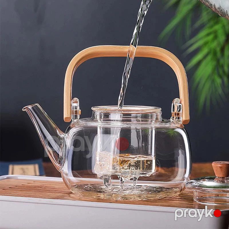 Borrey İstiliyədavamlı Protativ Seramik Şüşə Çaynik Böyük Tutumlu Şəffaf Şüşə Çaynik 1000Ml — Çaynikler və qəhvə qabları, Bakı (5)