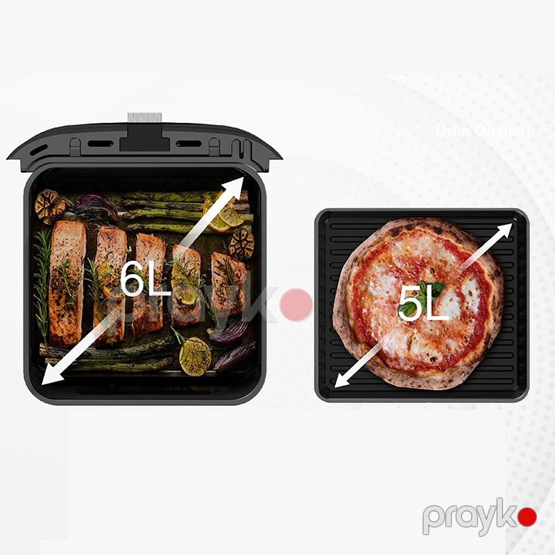Kumtel HAF-11 Çoxfunksiyalı 2 Bölməli Qızardıcı Air Fryer Fritöz — Digər mətbəx texnikası, Bakı (6)