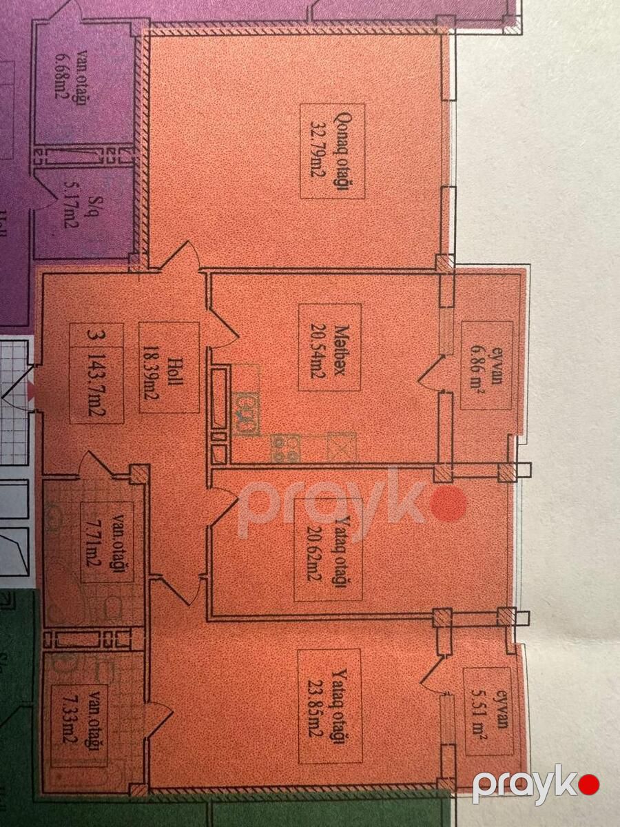 Satılır 3 otaqlı yeni tikili 143 m² — Mənzil, Bakı (3)