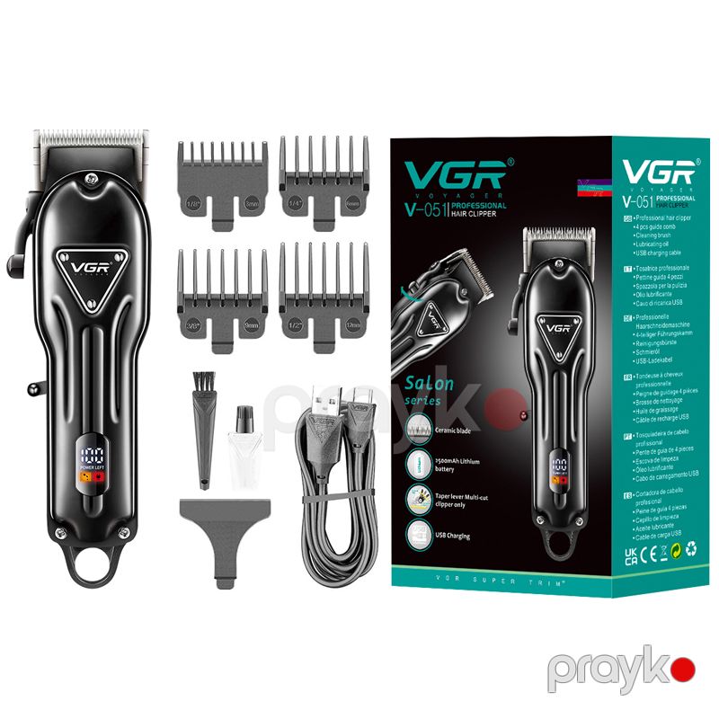 VGR V-051- Trimmer, Saç Kəsici Maşın, Şarj Edilə Bilən Professional Saç Kəsici — Usturalar, trimmerler və epilyatorlar, Bakı (6)