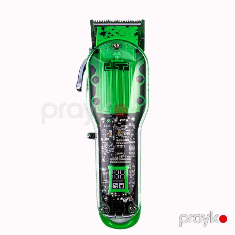 Yüksək Performanslı DSP Saç Təraş Maşını Kişilər Üçün Professional LED Salon Trimmeri Yaşıl Rəngli Şəffaf Trimmer — Usturalar, trimmerler və epilyatorlar, Bakı (2)