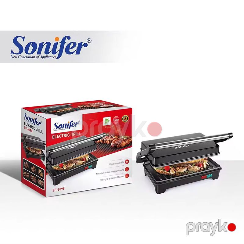 Sonifer SF-6098 Yüksək Keyfiyyətli Toster Çoxfunksiyalı Qril Sendvic Maşını 750W — Toster və vaflyasıcı, Bakı (7)