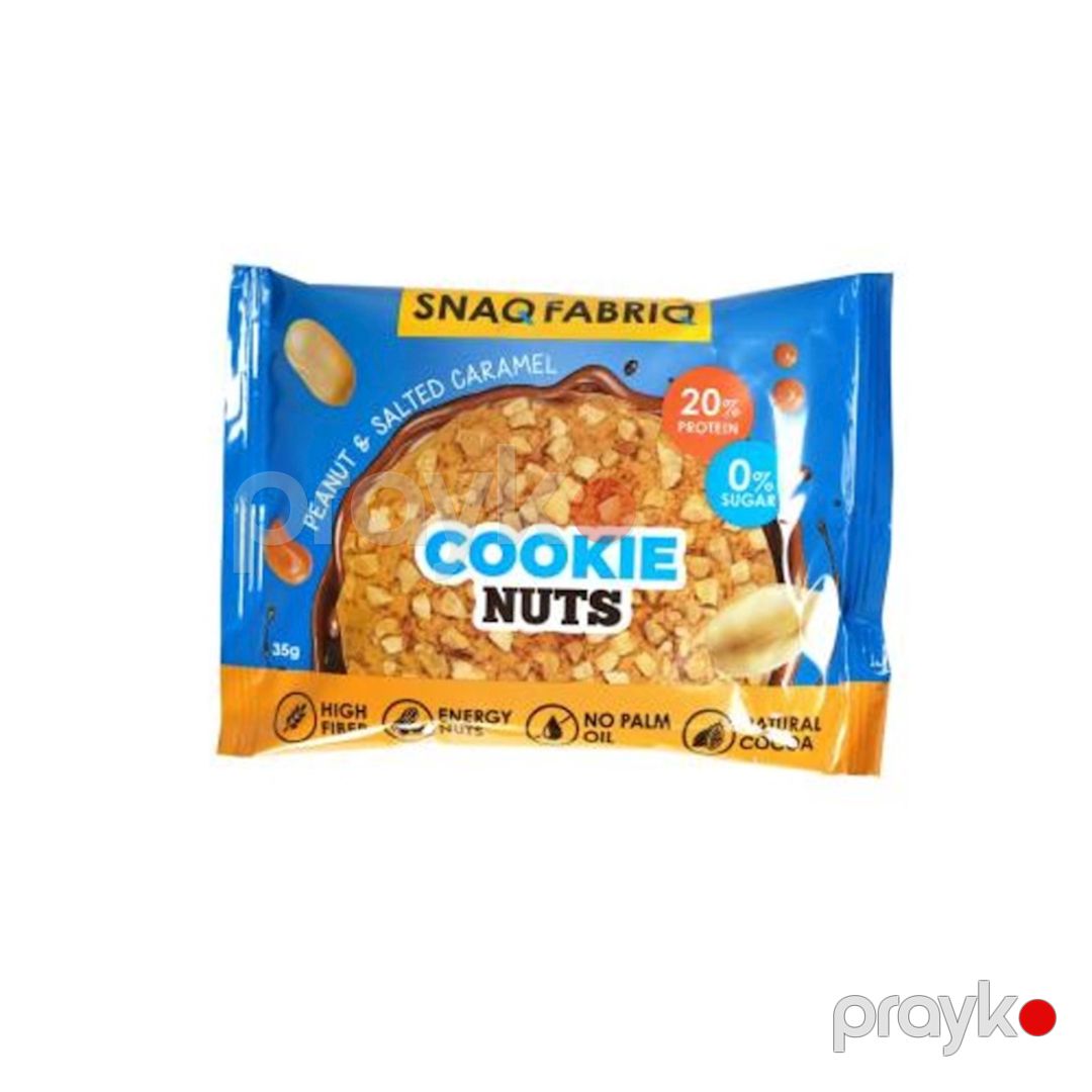 Şəkərsiz proteinli peçenye FitnesShock Snaq Cookie Nuts Peanut, 35 q x 12 əd — Mallar, Bakı (2)