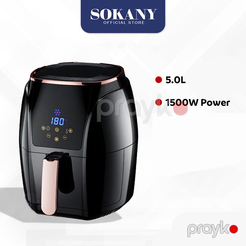 Sokany SK-3011 Air Frey Yapışmayan Bişirmə Səthinə Sahib 5L Rəqəmsal Hava Fritöz — Digər mətbəx texnikası, Bakı (6)