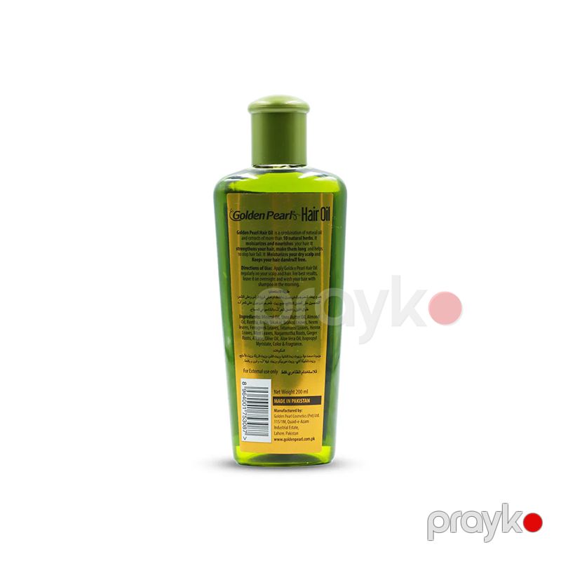 Golden Pearl Hair Oil – 10 Təbii Bitki Tərkibli Saç Yağı (200 ml) — Saç qayığı, Bakı (4)