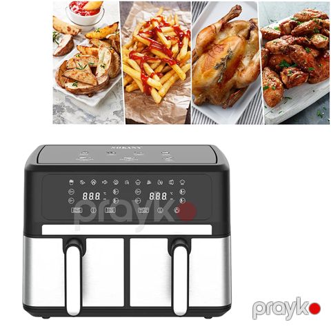 Fritür Sokany SK-10041 Multifunctional Digital Air Fryer 2 Tavalı Elektrikli Hava Fritöz Ağıllı Hava Fritözü 3000W 6L — Bakı