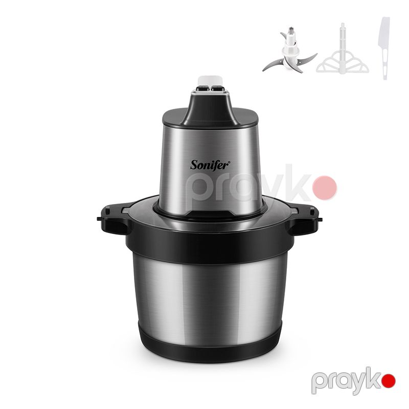 Sonifer SF-8105 Böyük ölçülü paslanmayan polad qida doğrayıcısı çoxfunksiyalı elektrikli 6 litrlik Qida Doğrayıcısı 1000w — Blenderlər, xırdalayanlar və mikserlər, Bakı (5)