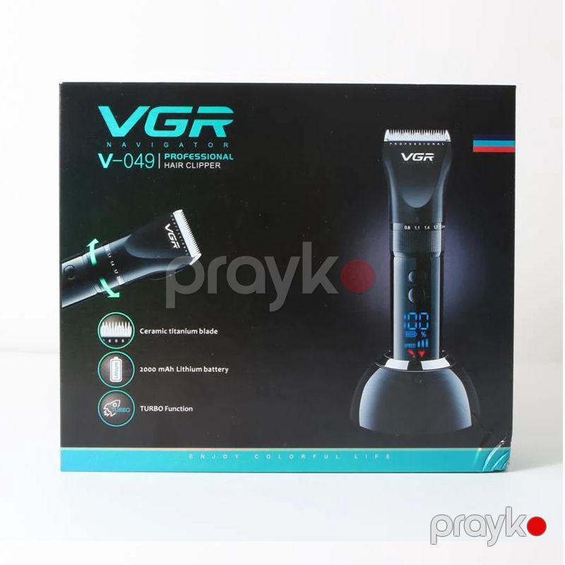 Yüksəsk Keyfiyyətli VGR V-049 Trimmer, LED Ekrana Sahib Kişi Üçün Saç Kəsmə Maşını Aşağı Səs Gücü Və Seramik Bıçaq — Usturalar, trimmerler və epilyatorlar, Bakı (7)