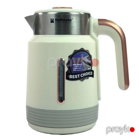 Hoffmans HM-2547 - Elektrik Çaydan, 2.5 Litr Tutumlu, 1800W Güc, Paslanmayan Polad — Bakı
