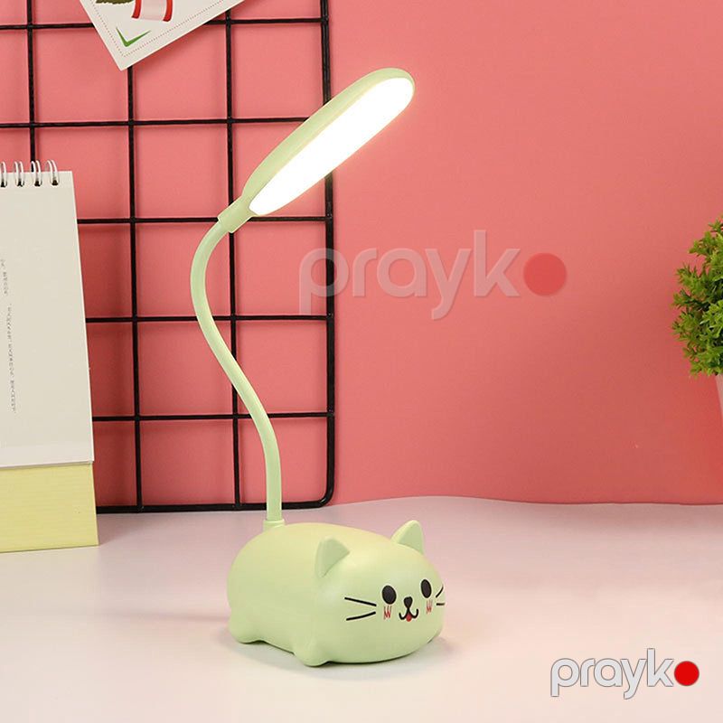 LED Portativ Sevimli Pişik Gecə Lampası, Uşaqlar üçün USB Doldurula bilən Kiçik Stol Lampası — Mallar, Bakı (4)
