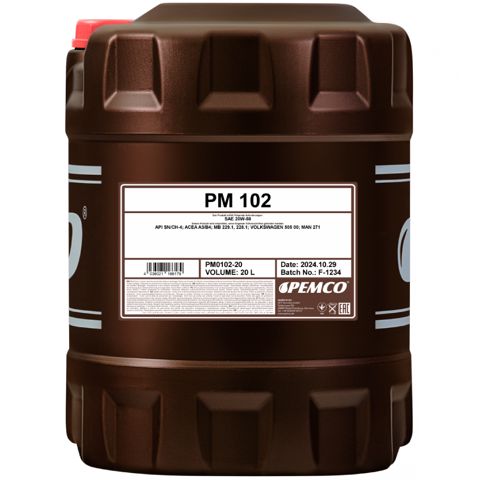 Mühərrik yağı Pemco iDrive 102 Synthetic Blend SAE 20W-50 20 lt — Mühərrik yağları