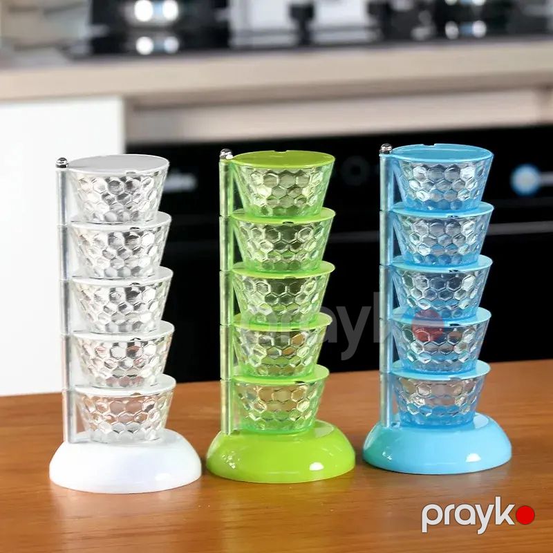 Şaquli Fırlanan 5 Qatlı Ədviyyat Qabı — Qablar və mətbəx əşyaları, Bakı (5)