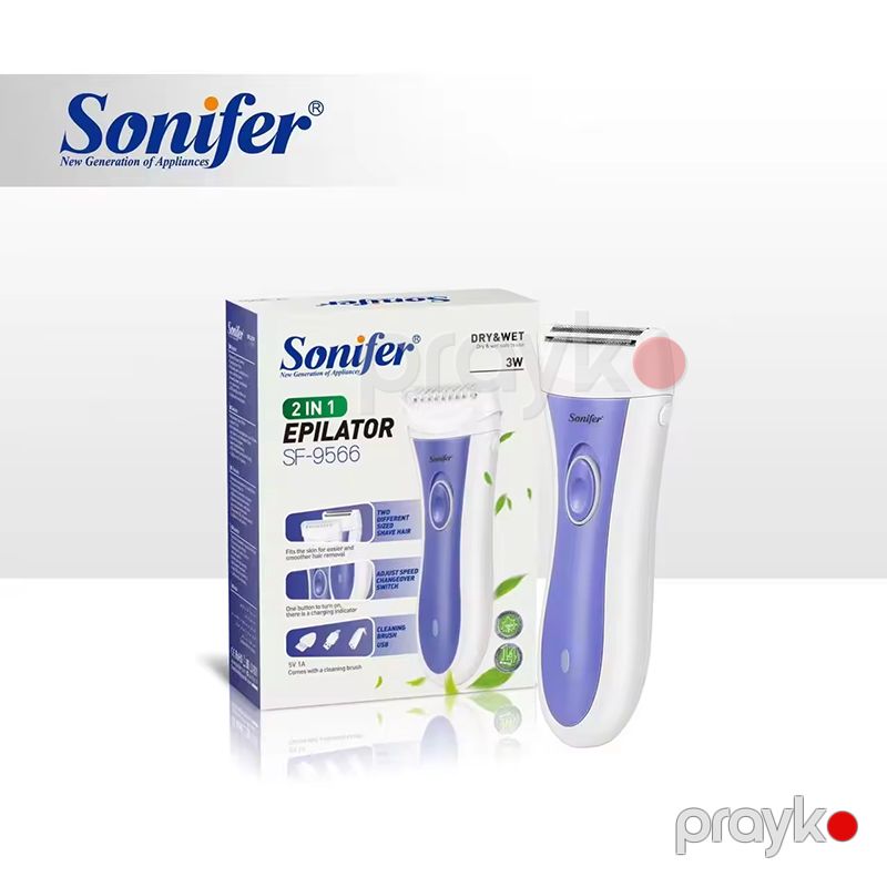 Sonifer SF-9566 2 Başlıqlı Elektrikli Bədən Epilyatoru — Usturalar, trimmerler və epilyatorlar, Bakı (3)